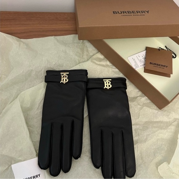 Burberry Leather Gloves - Picture 1 of 3